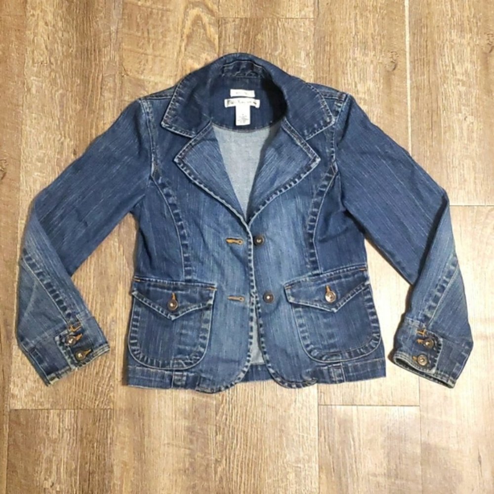 Girl blazer jean jacket